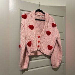3D Heart Cardigan